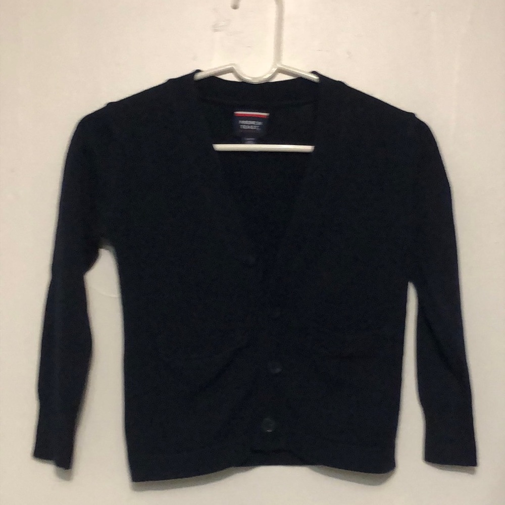 French Toast V-Neck Cardigan: Navy